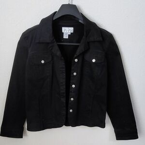 Live A Little Women's Black Denim Jacket Cotton XL New Without Tags